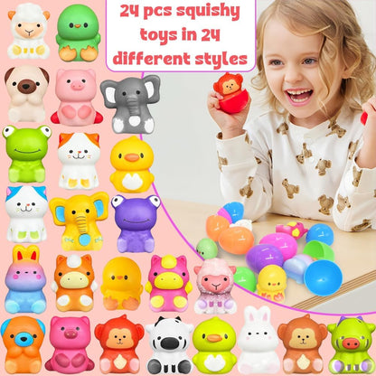🔥LAST DAY SALE 49% OFF🔥24 PCS Easter Eggs Prefilled Slow Rising Squishy Toys