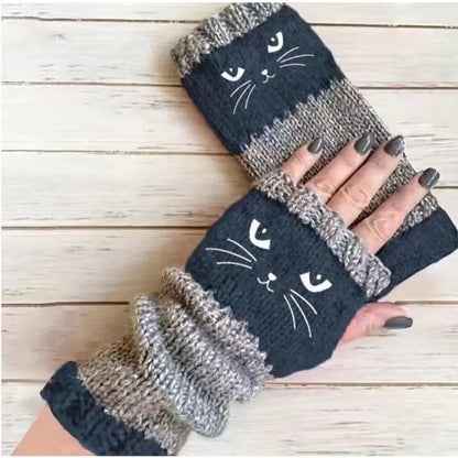 🔥49% OFF Black Friday Flash Deal🐱Knitted Fingerless Gloves🧶