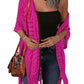 😍Women’s Oversized Knit Cardigan – Lightweight Crochet Tassel Kimono for Spring & Summer 🌸