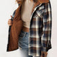 Women's Autumn/Winter Plaid Jacket Long Sleeve Buckle Hooded Jacket Warm Coat