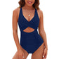 👙Limited Time Offer 49% Off🩱Womens Push-up Tummy Control Bathing Suits V-neck Cutout Swimsuits