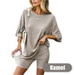 🎉Limited time offer 49% OFF💖Women's Rib Knit T-shirt and Shorts Casual 2-piece Set