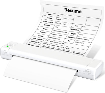 🏆Portable wireless printer, ideal for on the go, D810 Bluetooth thermal printer, supports US letter paper size 8.5 x 11 inches, including printers for tattoo studios and offices.