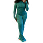 Sexy Solid Color Long-Sleeve Top & Pants Set