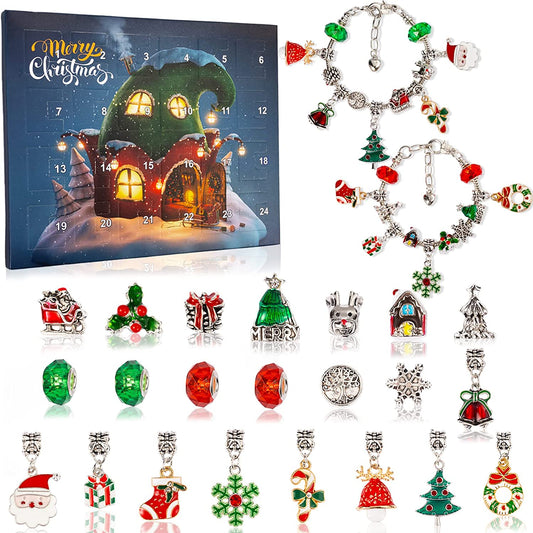 ⏰Last Day Promotion: BUY 2 GET 1 FREE✨DIY Christmas Advent Calendar Bracelets Set