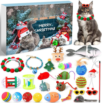 🎄Last 48 hours 70% OFF🎁2025 Christmas Countdown Cat&Dog Toys Advent Calendar🐾🥳