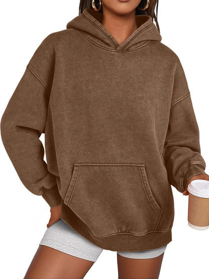 🔥LAST DAY SALE 49% OFF!!💥🎁Womens Acid Wash Hoodie Oversized Long Sleeve Fall Fashion Sweatshirts