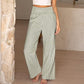 Women's High-Waist Gingham Wide-Leg Pants