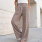 Women's High-Waist Gingham Wide-Leg Pants
