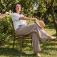 Women's High-Waist Gingham Wide-Leg Pants