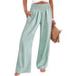 Women's High-Waist Gingham Wide-Leg Pants