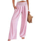Women's High-Waist Gingham Wide-Leg Pants