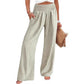 Women's High-Waist Gingham Wide-Leg Pants