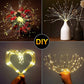 Solar Powered Hanging Fireworks Lights, Smart LED Copper Wire String Lights, Adjustable 8 Modes Flashing, Outdoor Garden Decorations, Outdoor Garden Lighting