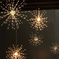 Solar Powered Hanging Fireworks Lights, Smart LED Copper Wire String Lights, Adjustable 8 Modes Flashing, Outdoor Garden Decorations, Outdoor Garden Lighting