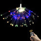 Solar Powered Hanging Fireworks Lights, Smart LED Copper Wire String Lights, Adjustable 8 Modes Flashing, Outdoor Garden Decorations, Outdoor Garden Lighting