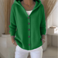 Women's Hooded Button-Up Knit Cardigan