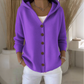 Women's Hooded Button-Up Knit Cardigan