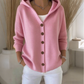 Women's Hooded Button-Up Knit Cardigan