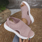 ⏳LAST DAY SALE ONLY ￡12.99!!💐 Women's Breathable Knit Platform Sandals – Air-permeable knit upper, cushioned sole & lightweight comfy summer footwear ✨