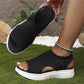 ⏳LAST DAY SALE ONLY ￡12.99!!💐 Women's Breathable Knit Platform Sandals – Air-permeable knit upper, cushioned sole & lightweight comfy summer footwear ✨