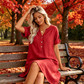👗Last Day Special Price ￡14.99!!✨Women's Casual V-Neck Cotton Linen Dress with Pockets