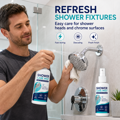 ⏳🏆LAST DAY SALE 🚿✨Fast-Acting Shower Limescale Remover Spray – Dissolves stubborn mineral deposits & hard water stains. Restores water flow & shine – just spray & wipe! 🧼💪