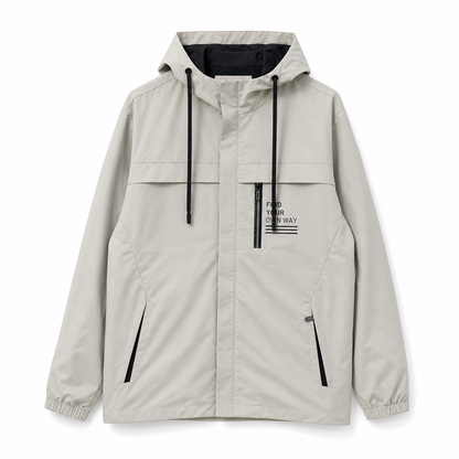 🧥 Men's Outdoor Windbreaker with Detachable Hood