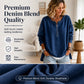 💙 Denim Texture, Easy Half-Zip Style | Women's Long-Sleeve Pullover