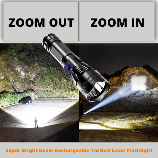 🎁Last Day Promotion- SAVE 49%🏠LED Rechargeable Tactical Laser Flashlight